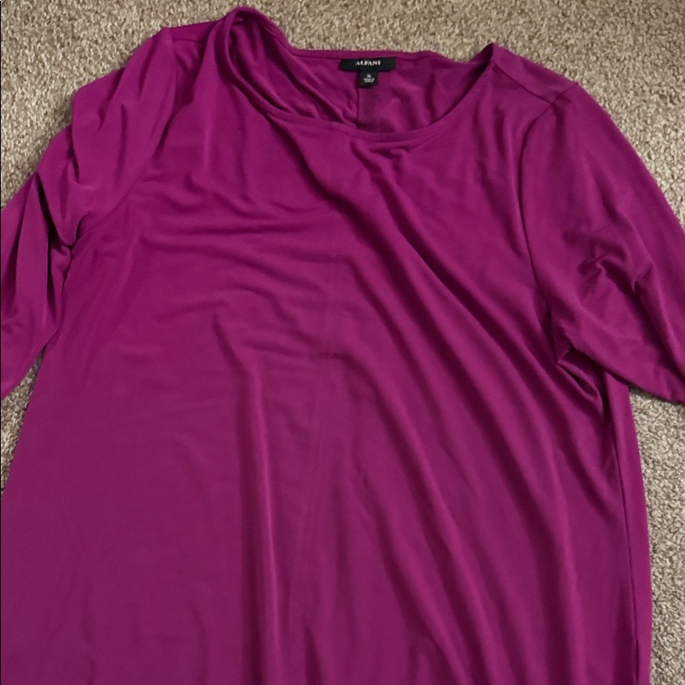 Alfani Women's Fuchsia Long Sleeve Top